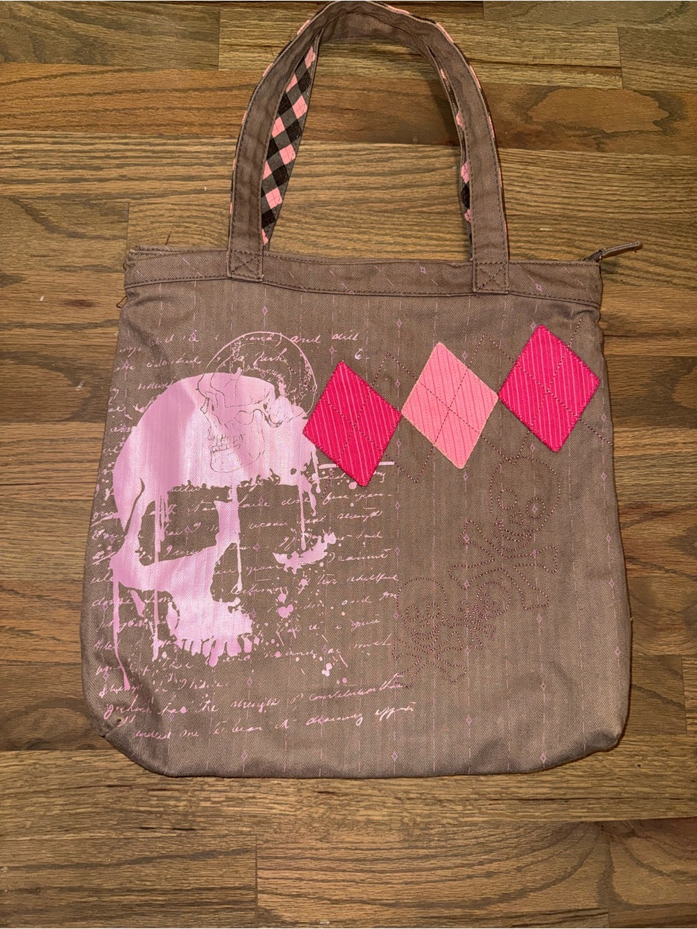 Y2K LoungeFly Women’s Pink Skull Tote Bag